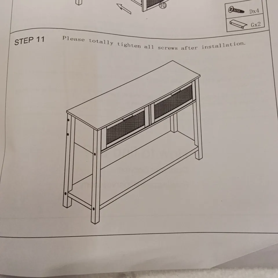 BOXED GARVE CONSOLE TABLE - BROWN (1 BOX)