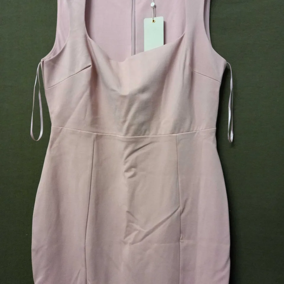 COAST PERFECT SQUARE NECK FISHTAIL MAXI DRESS IN BLUSH - SIZE 14
