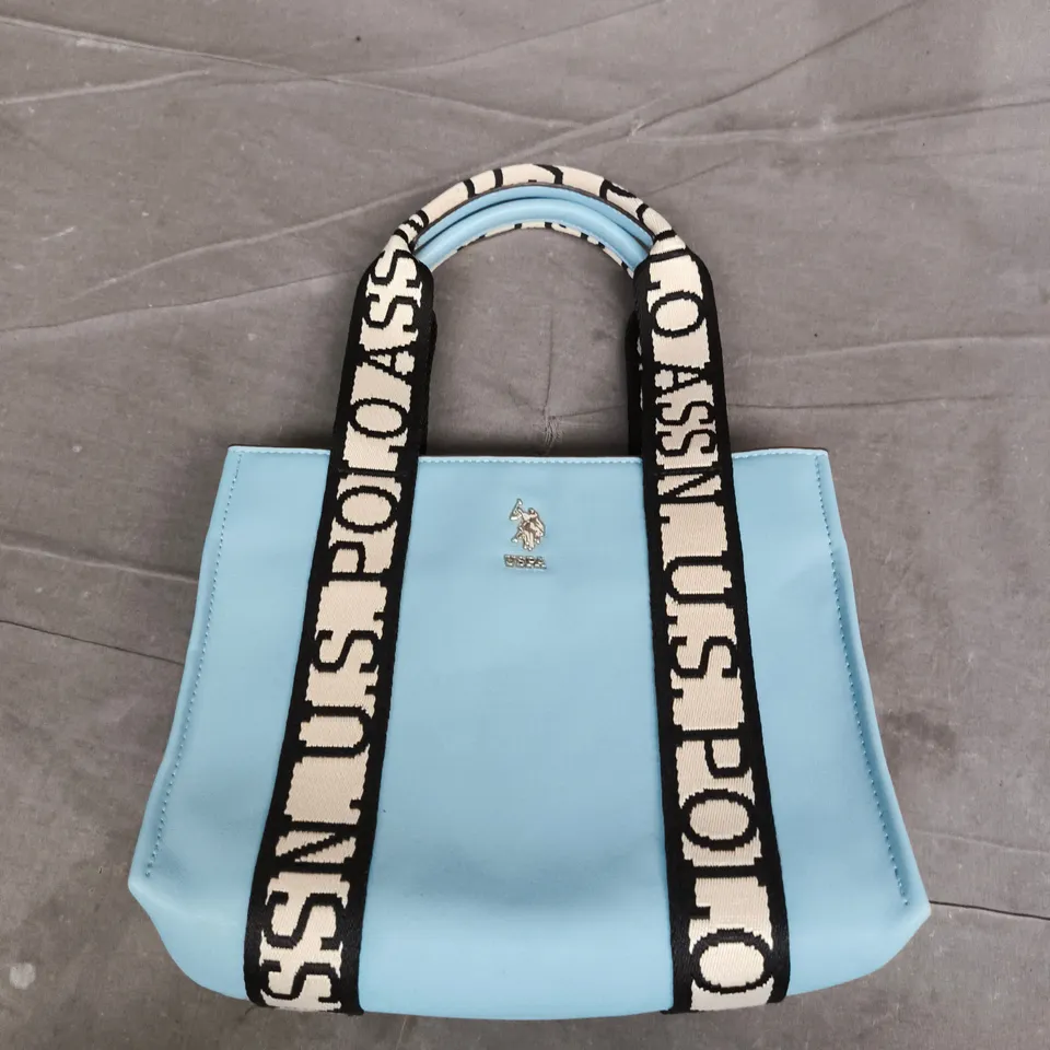 US POLO ASSN LIGHT BLUE TOTE BAG