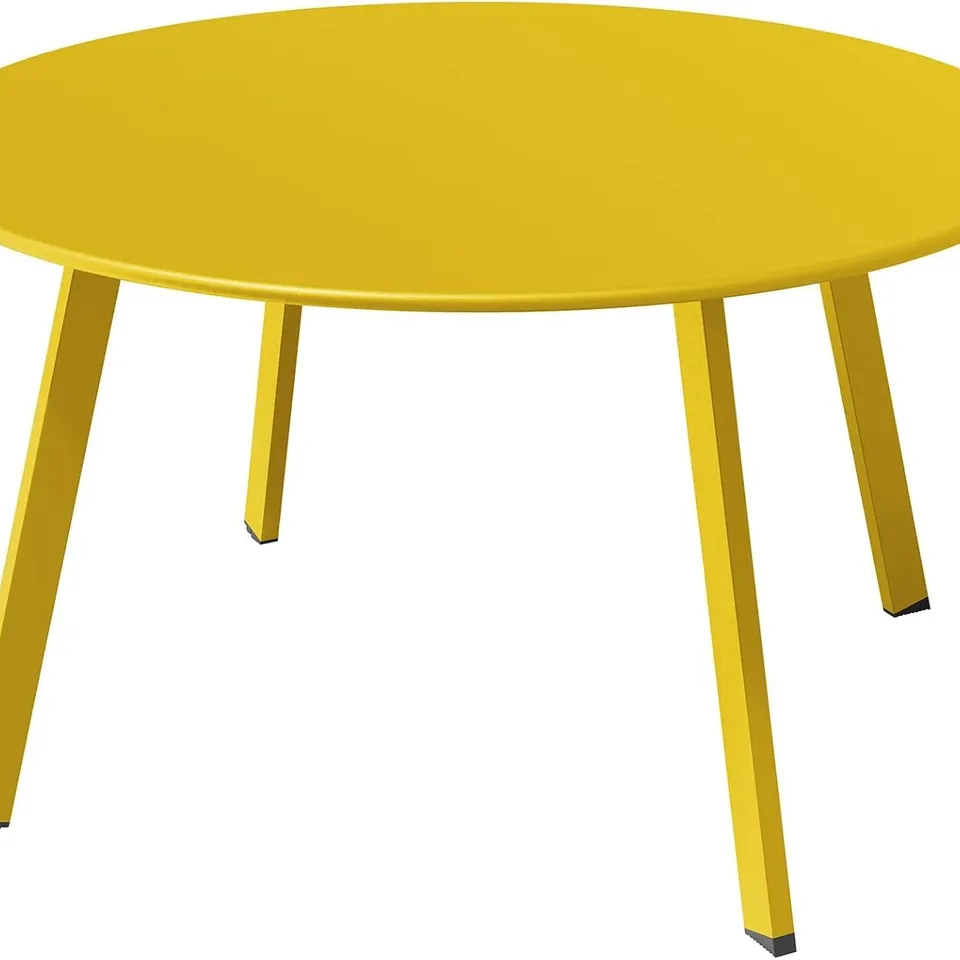 BOXED STEEL COFFEE TABLE - YELLOW