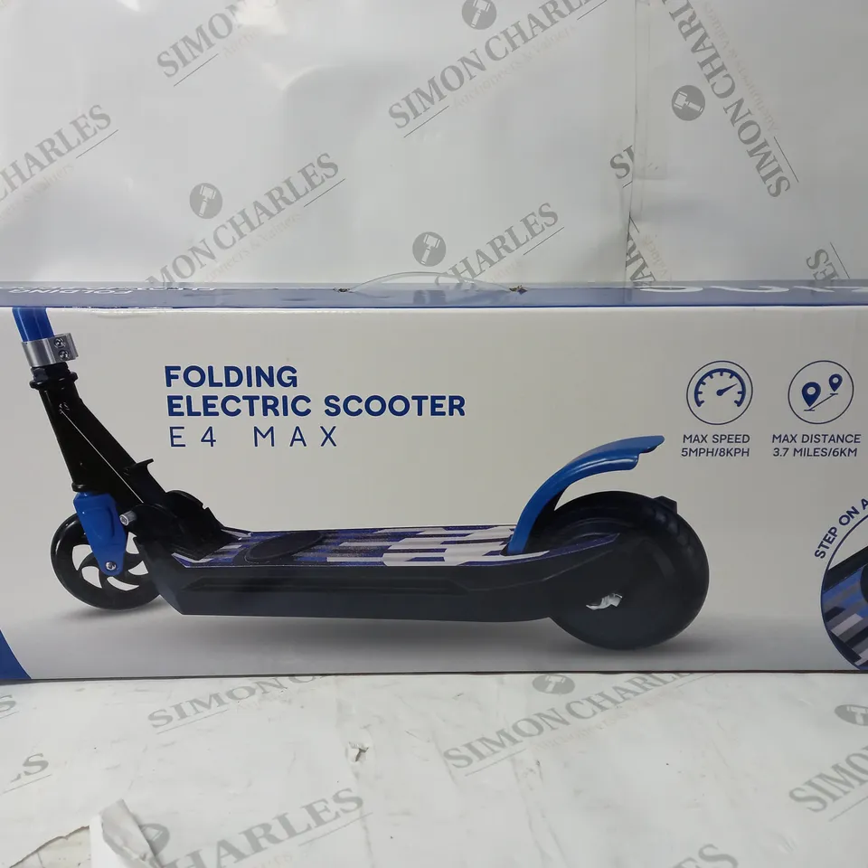 BOXED ZINC E4 MAX ELECTRIC SCOOTER - BLUE RRP £139.99