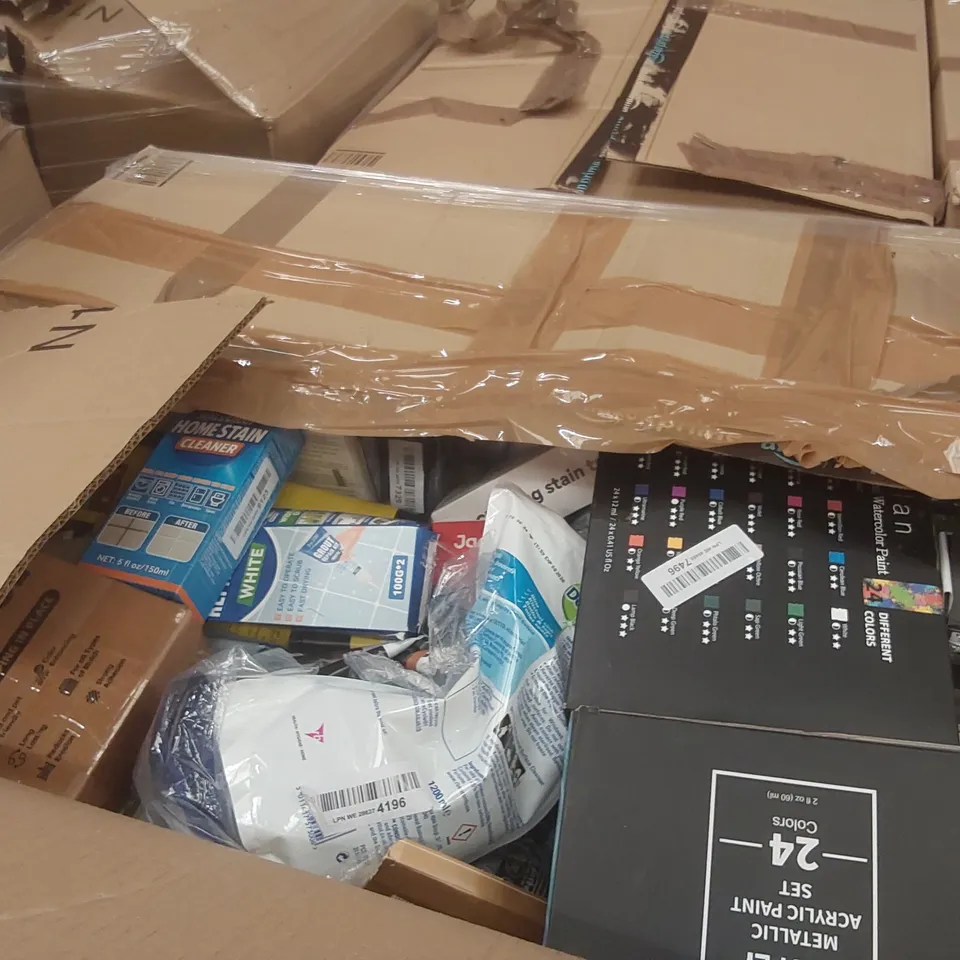 PALLET CONTAINING A VERY LARGE QUANTITY OF ITEMS INCLUDING: SHOE CLEANER, CAT DETERRENT SPRAY, REED DIFFUSER, BED SPRAY, WEED KILLER ECT
