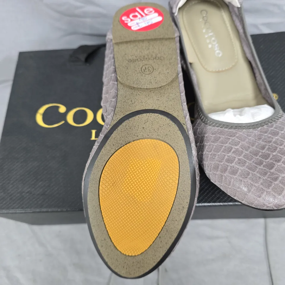 COCOROSE LONDON PIMLICO MAUVE BALLET FLATS, UK 4 (EU 37) – BOXED