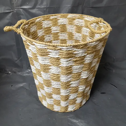 ROUND PAPER ROPE CHECK BASKET