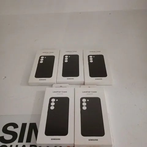 SET OF 5 LEATHER CASES FOR SAMSUNG GALAXY 23 BOXED