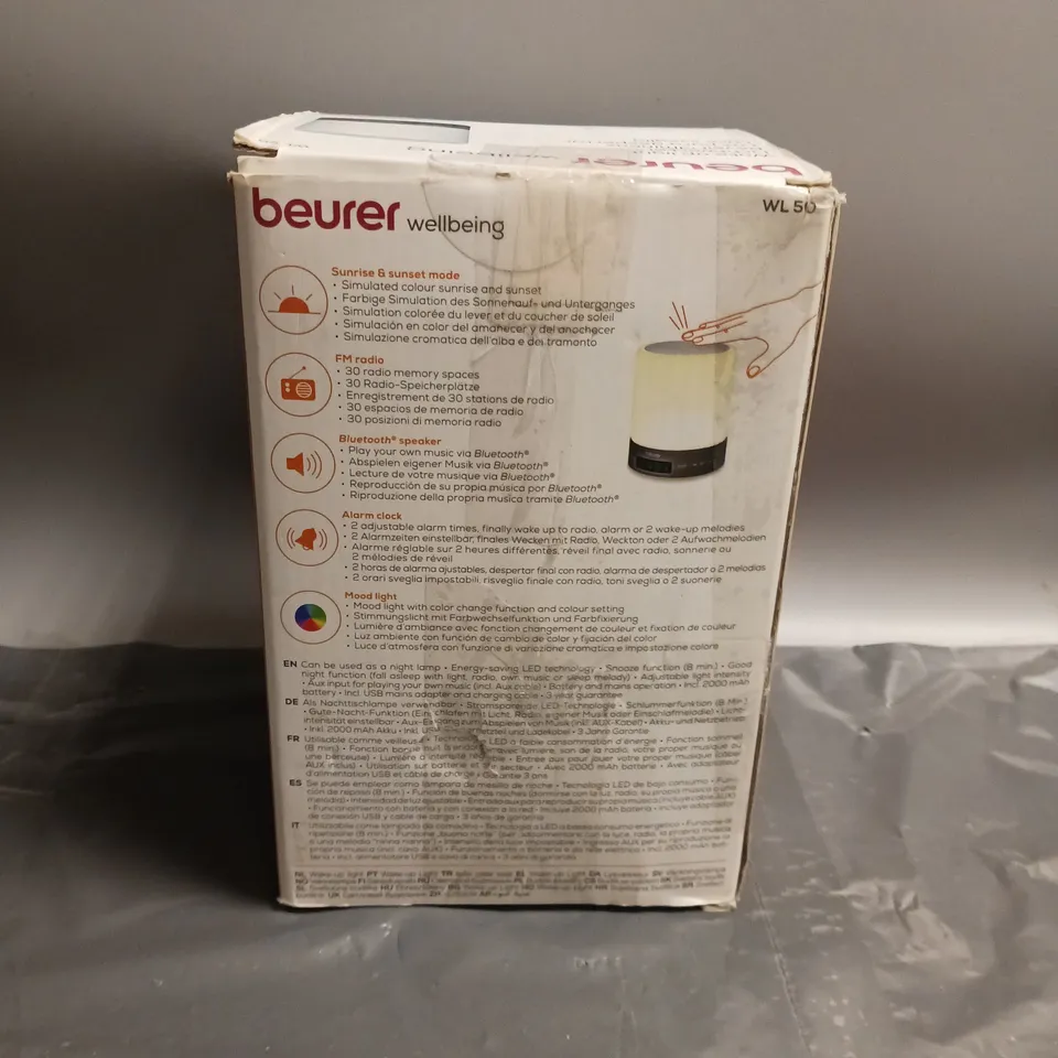 BEURER WELLBEING WAKE UP LIGHT ALARM, RADIO AND SPEAKER FUNCTIONS