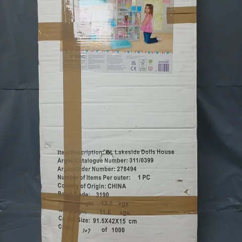 BOXED JUPITER LAKESIDE DOLLS HOUSE - COLLECTION ONLY 