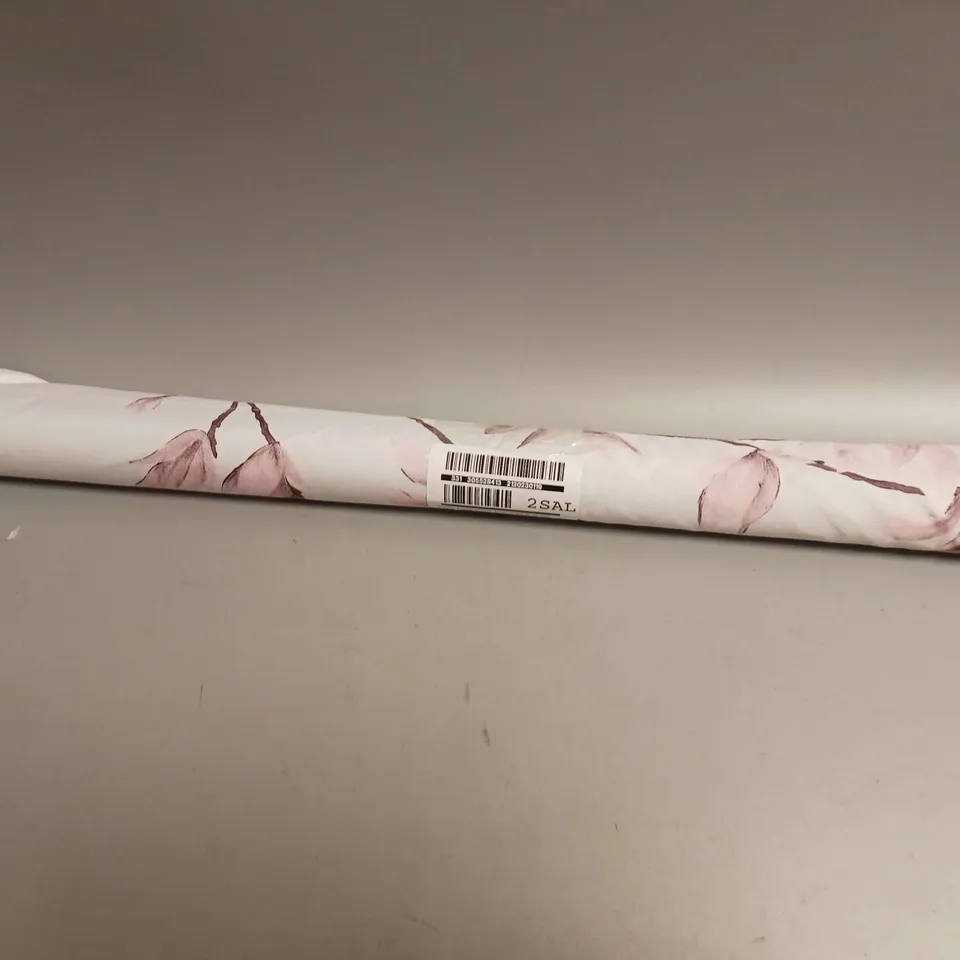 MAGNOLIA PRINTED BLACKOUT ROLLER BLIND WHITE PINK ONE SIZE 