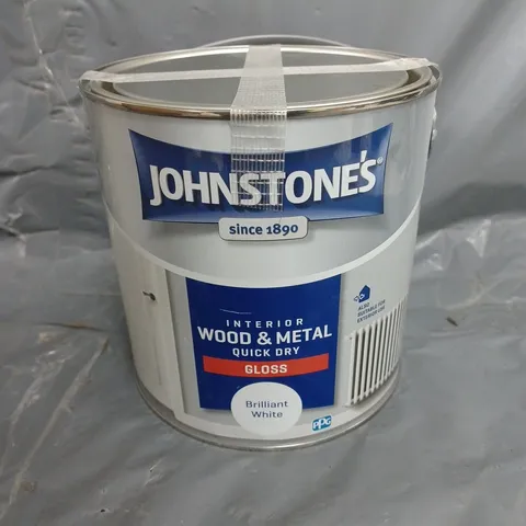JOHNSTONES WOOD & METAL QUICK DRY GLOSS PAINT IN BRILLIANT WHITE (2.5L) - COLLECTION ONLY