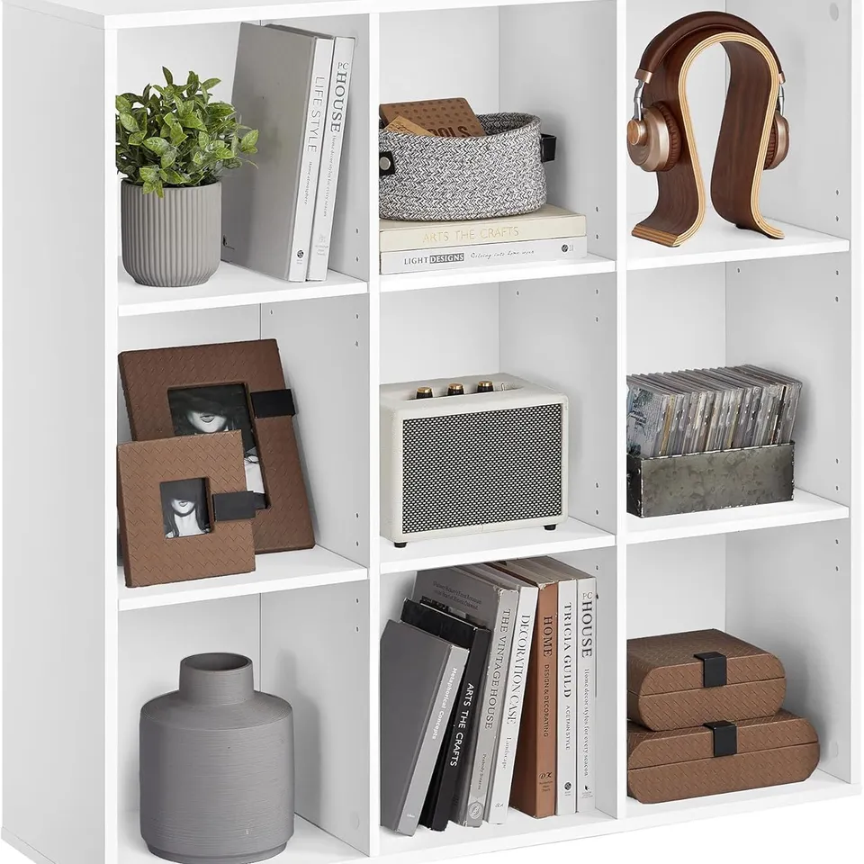 BOXED VASAGLE BOOKCASE, BOOKSHELF, STORAGE SHELF WITH 9 COMPARTMENTS