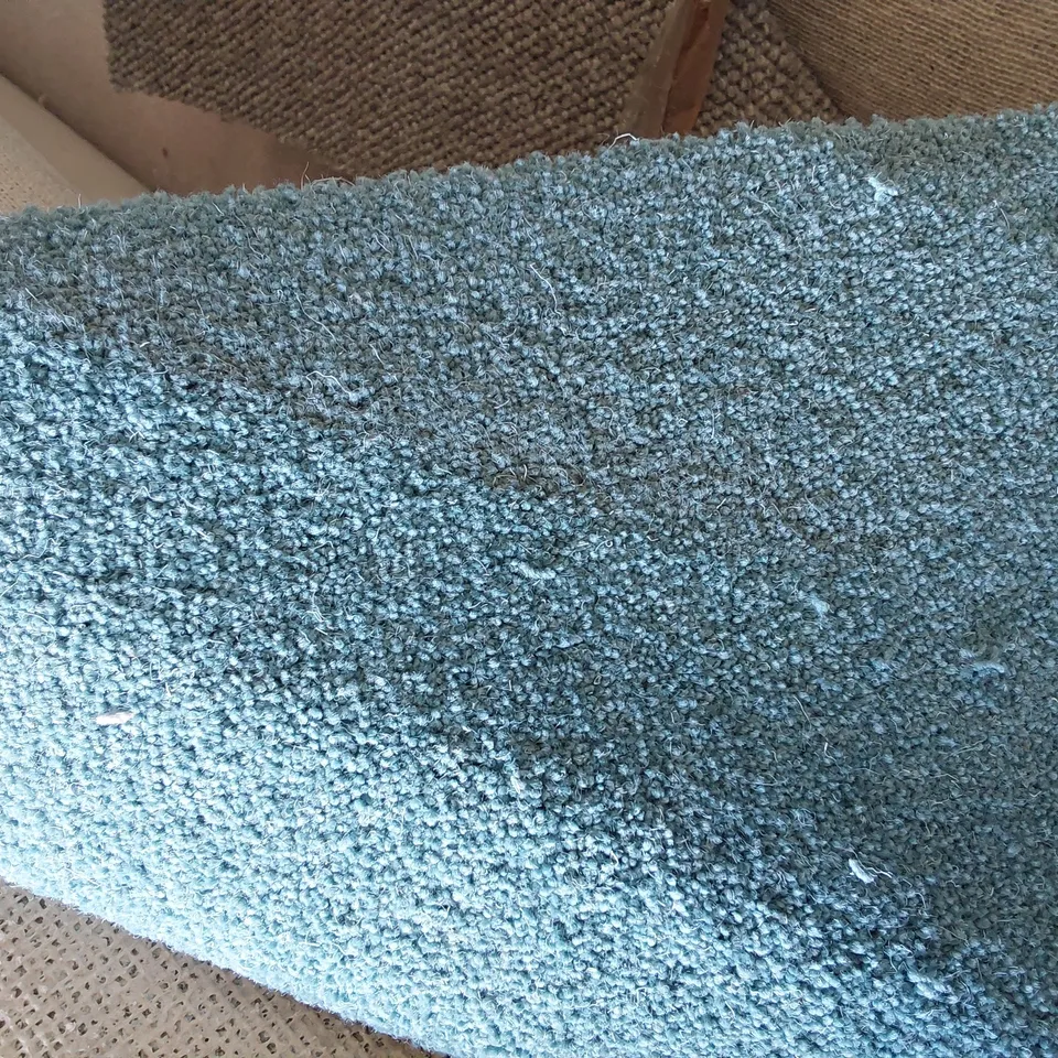 ROLL OF QUALITY TARDEBIGGE TURQUOISE CARPET APPROXIMATELY  6.65m x 4m