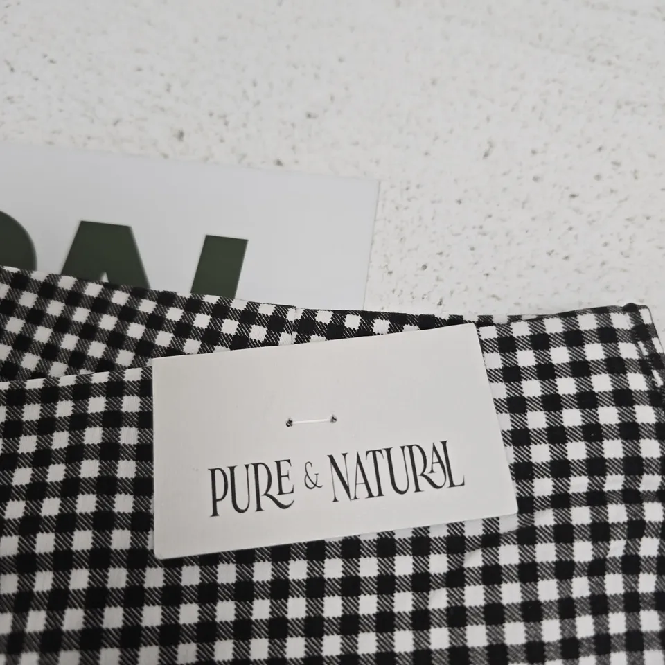 PURE & NATURAL BLACK & WHITE GINGHAM TROUSERS – UK SIZE 12