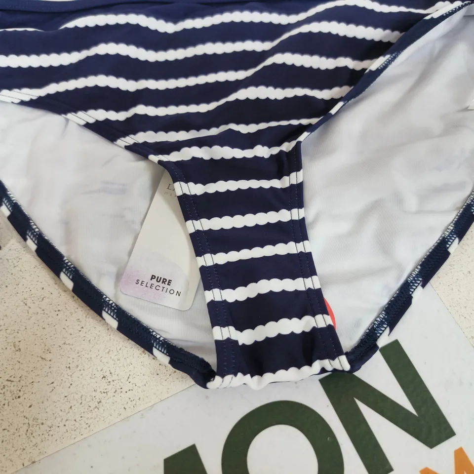 LASCANA NAVY AND WHITE BIKINI SIZE 14 C