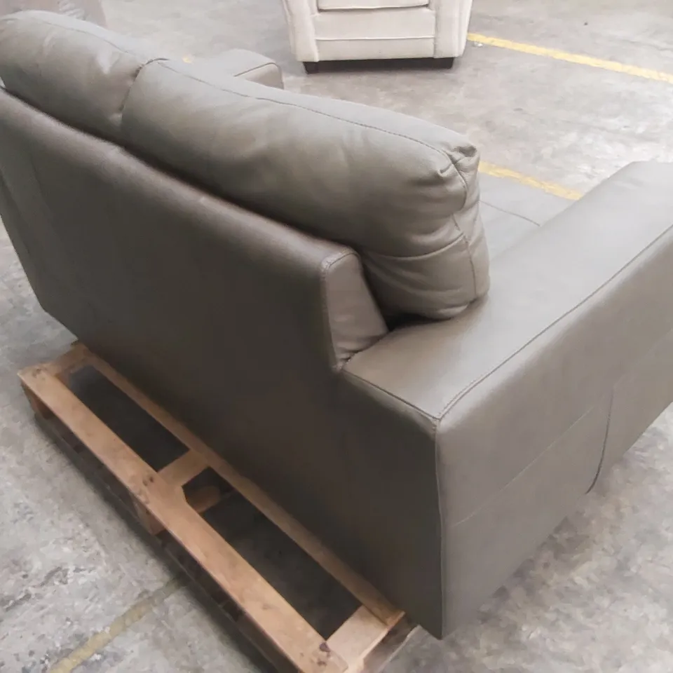 DESIGNER 2 SEATER FAUX LEATHER SOFA