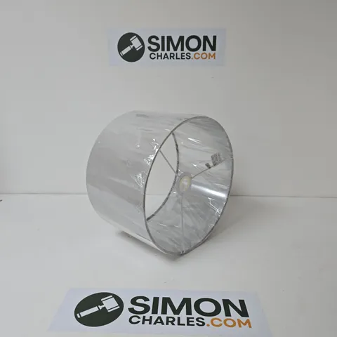 BOXED DRUM PENDANT LIGHT SHADE - GREY - 38CM