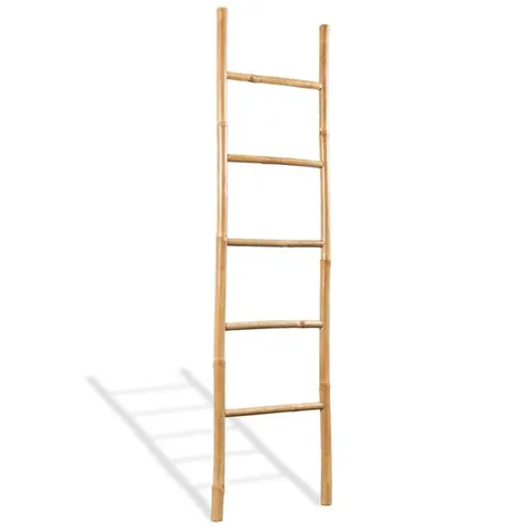 BOXED TOWEL LADDER WITH 5 RUNGS BAMBOO 150CM (1 BOX)