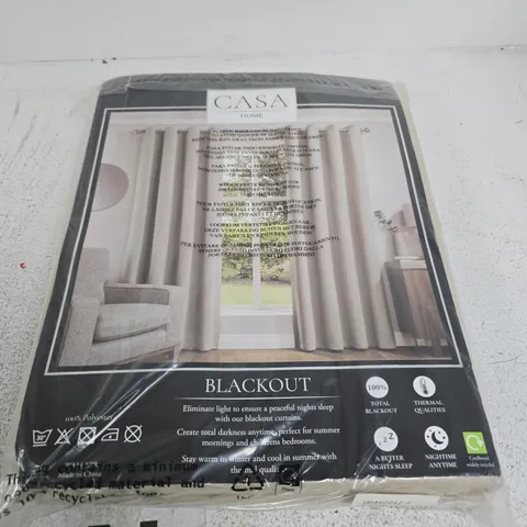 CASA HOME BLACKOUT CURTAINS – 167 X 182 CM, NATURAL