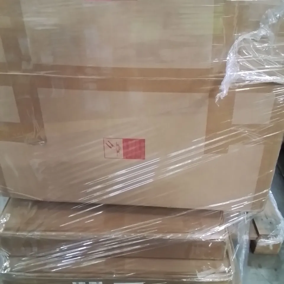 PALLET CONTAINING APPROXIMATELY 10 ASSORTED HOUSEHOLD PRODUCTS TO INCLUDE SECTION SOFA, ROLLERS, CUSHION CHAIR UNIT ETC