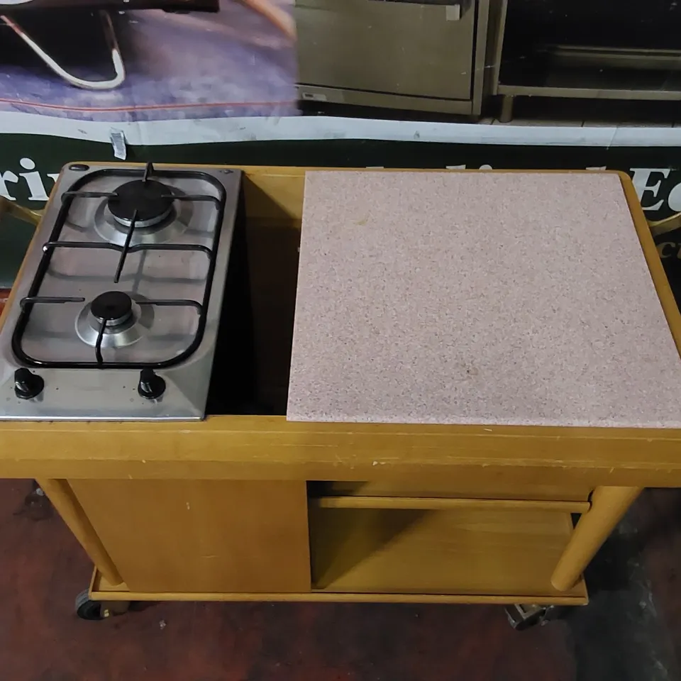 FLAMBÉ TROLLEY WITH TWIN GAS HOB
