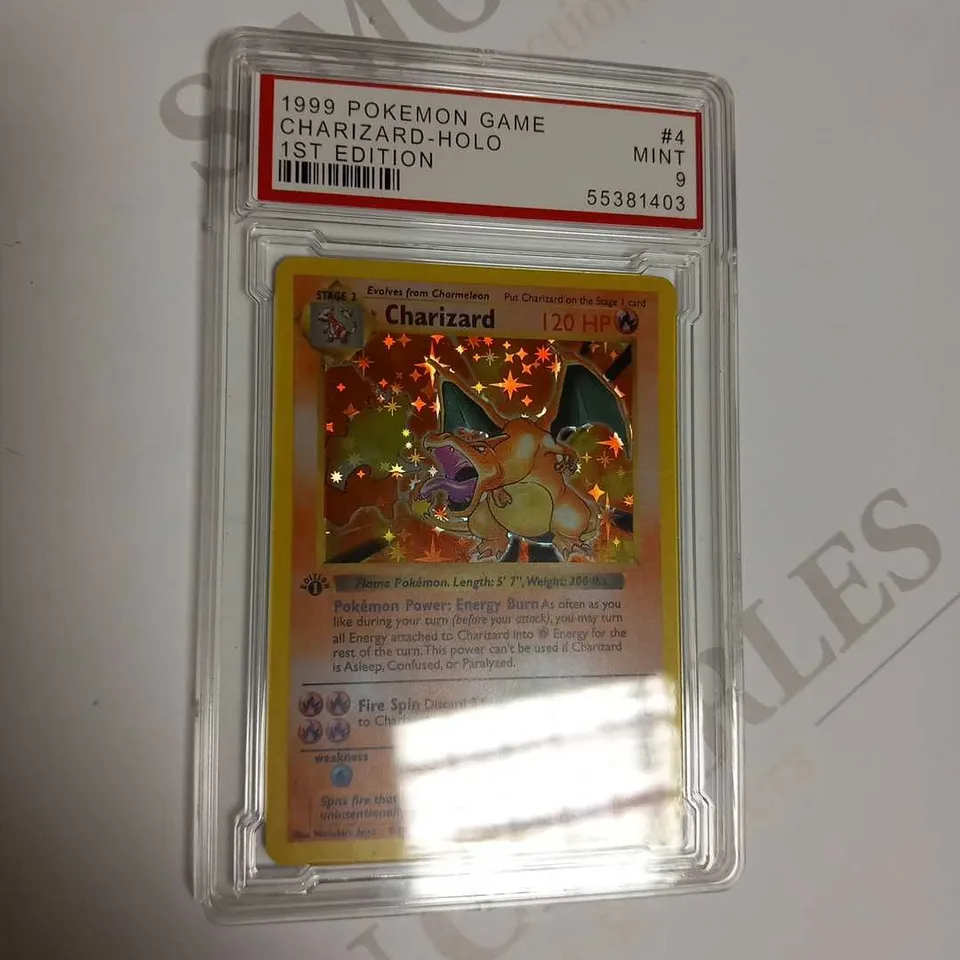 2 CASED 1ST EDITION CHARIZARD POKEMON CARD PROXY- THESE CARDS ARE NOT OFFICIAL CARD