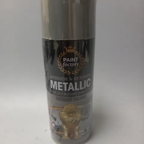 BOX OF 12 INTERIOR AND EXTERIOR METALLIC - BRIGHT SILVER - 400ML - COLLECTION ONLY