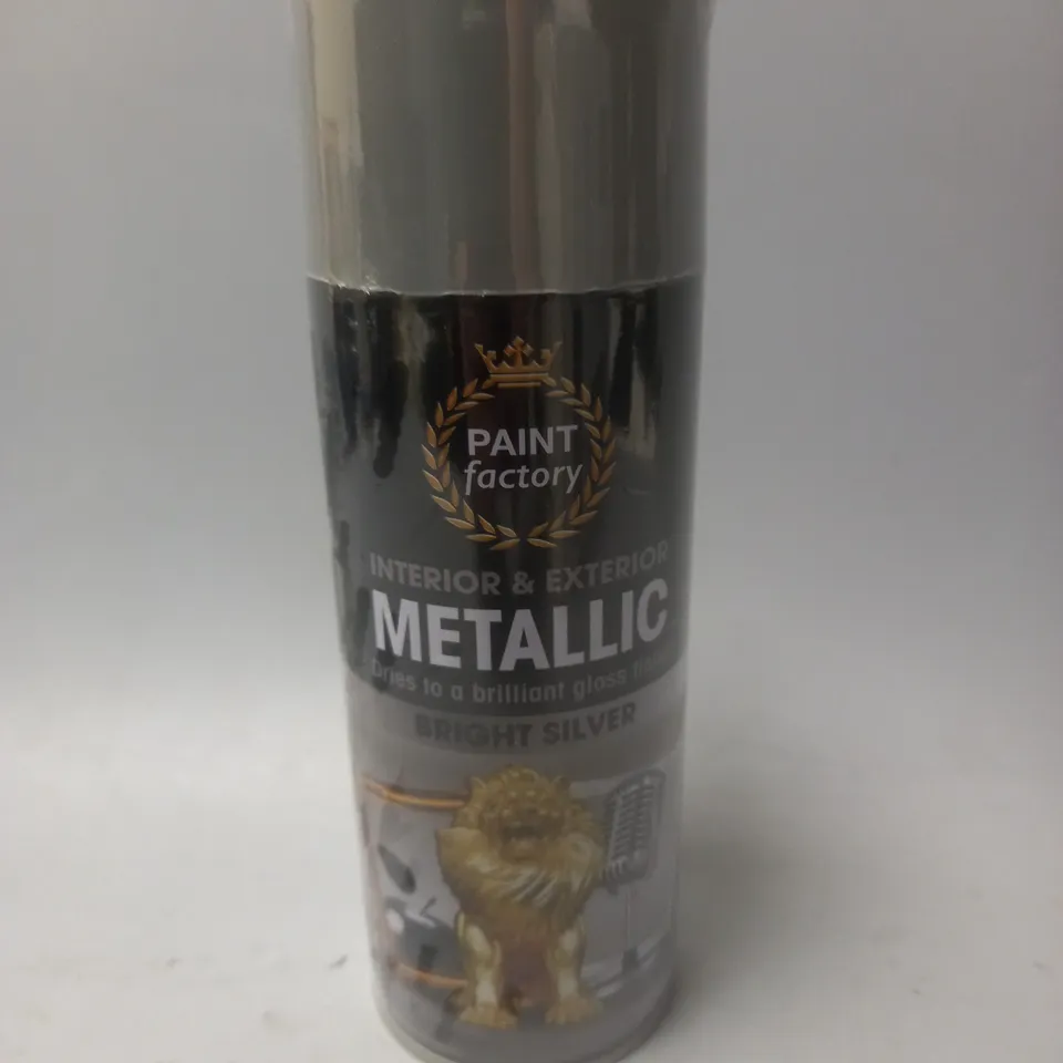 BOX OF 12 INTERIOR AND EXTERIOR METALLIC - BRIGHT SILVER - 400ML - COLLECTION ONLY