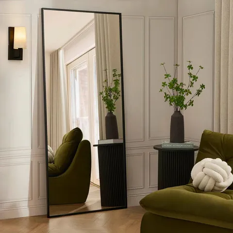 BOXED DUSK RECTANGLE FULL LENGTH MIRROR - BLACK (1 BOX)