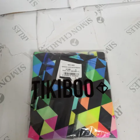 BAGGED TIKIBOO NEO GEO RUNNING SHORTS SIZE L