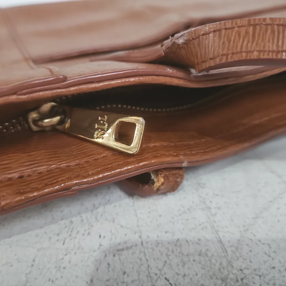 RALPH LAUREN BROWN HANDBAG WITH DUST BAG