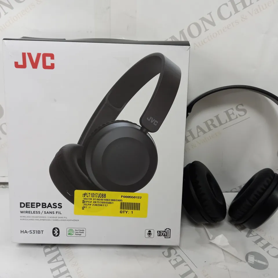 JVC DEEP BASS WIRELESS BLUETOOTH HEADPHONES - BLACK