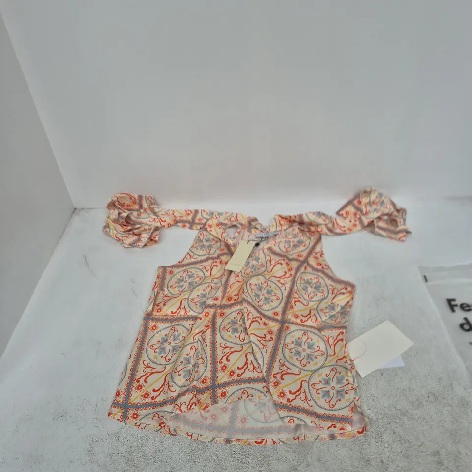 NEVER FULLY DRESSED LILY TOP IN DOLCE VITA PRINT – UK 12