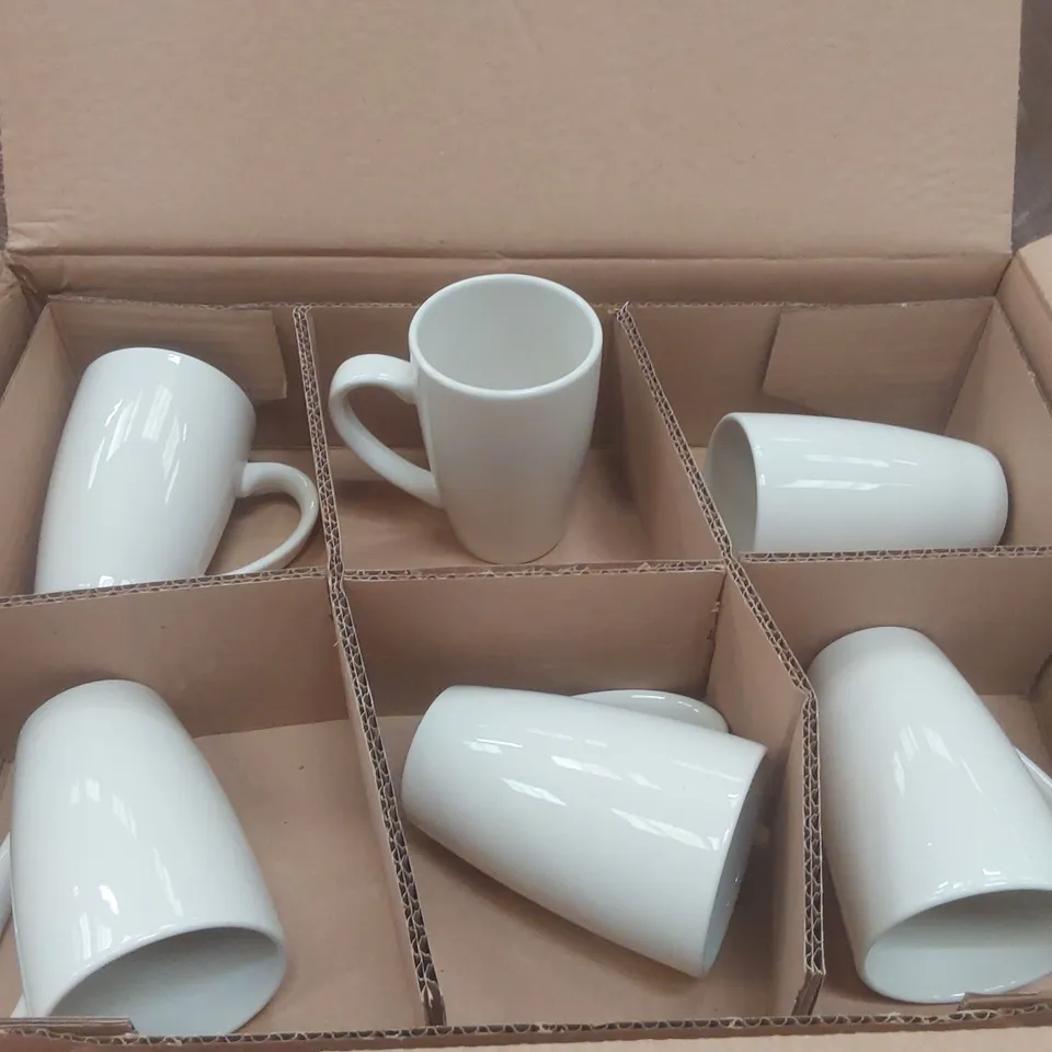 BOX CONTAINING APPROXIMATELY 24x BRAND NEW STEELITE 10OZ WHITE MUGS