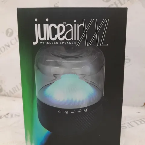 BOX OF 18 BRAND NEW BOXED JUICEAIR XXL WIRELESS SPEAKERS