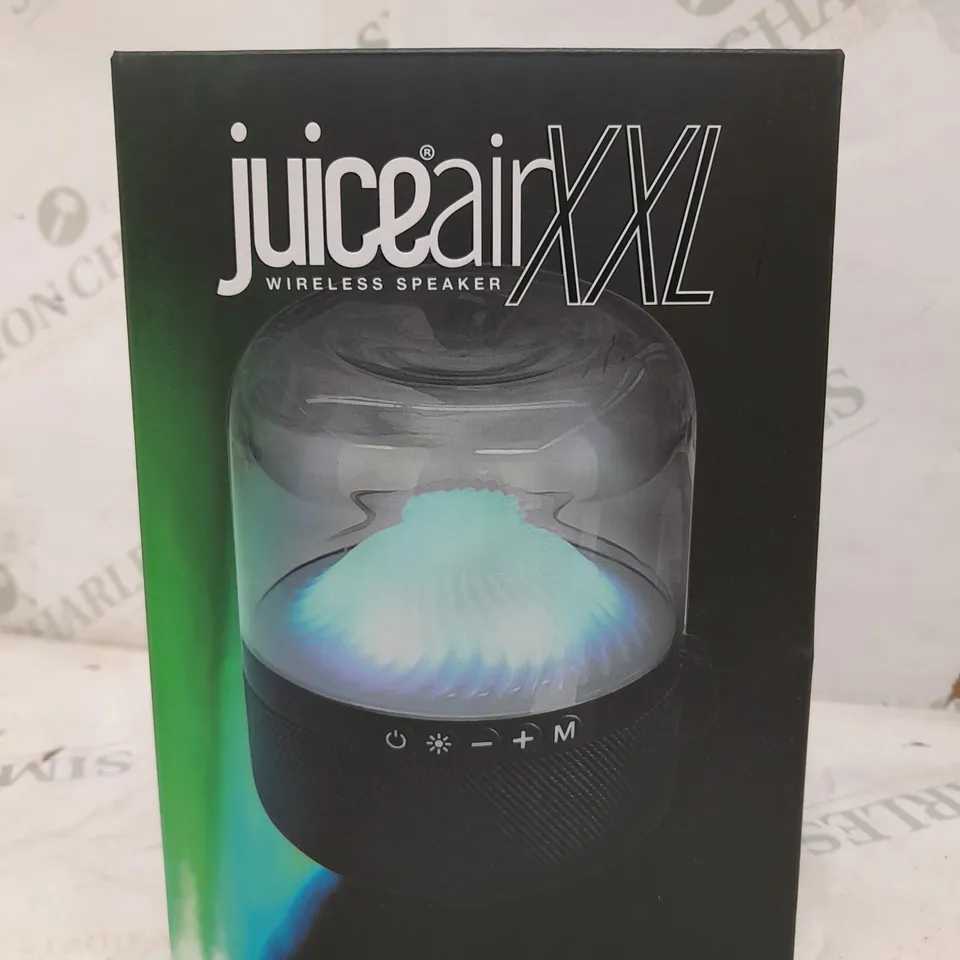 BOX OF 18 BRAND NEW BOXED JUICEAIR XXL WIRELESS SPEAKERS 