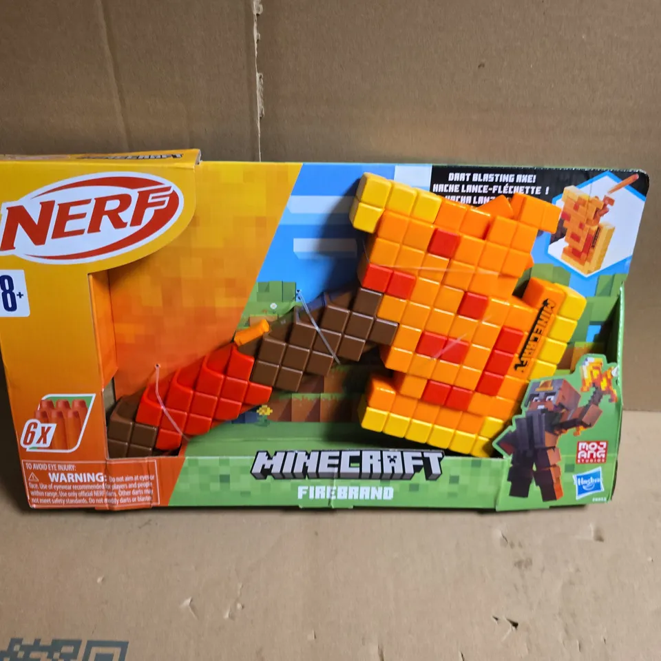 NERF MINECRAFT FIREBRAND DART BLASTER – BOXED