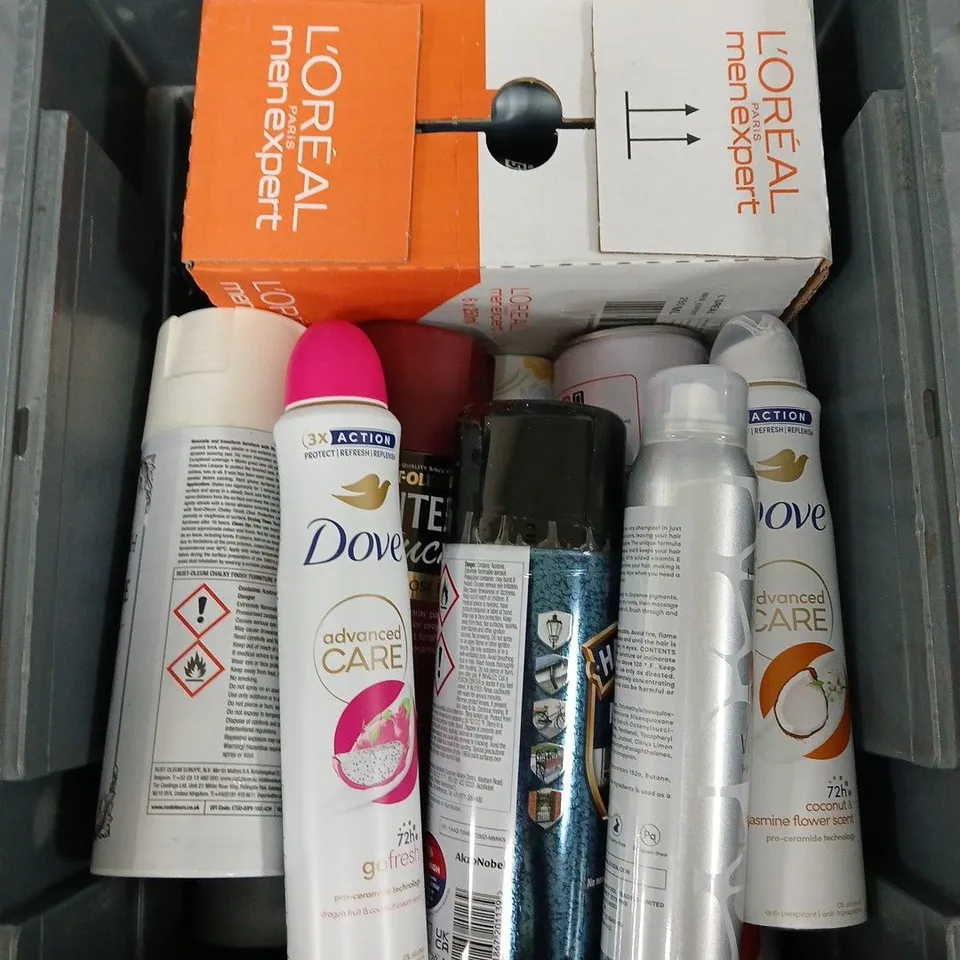 APPROXIMATELY 15 ASSORTED AEROSOL ITEMS TO INCLUDE PAINTERS TOUCH, FURNITURE PAINT, DEODORANT ETC - COLLECTION ONLY