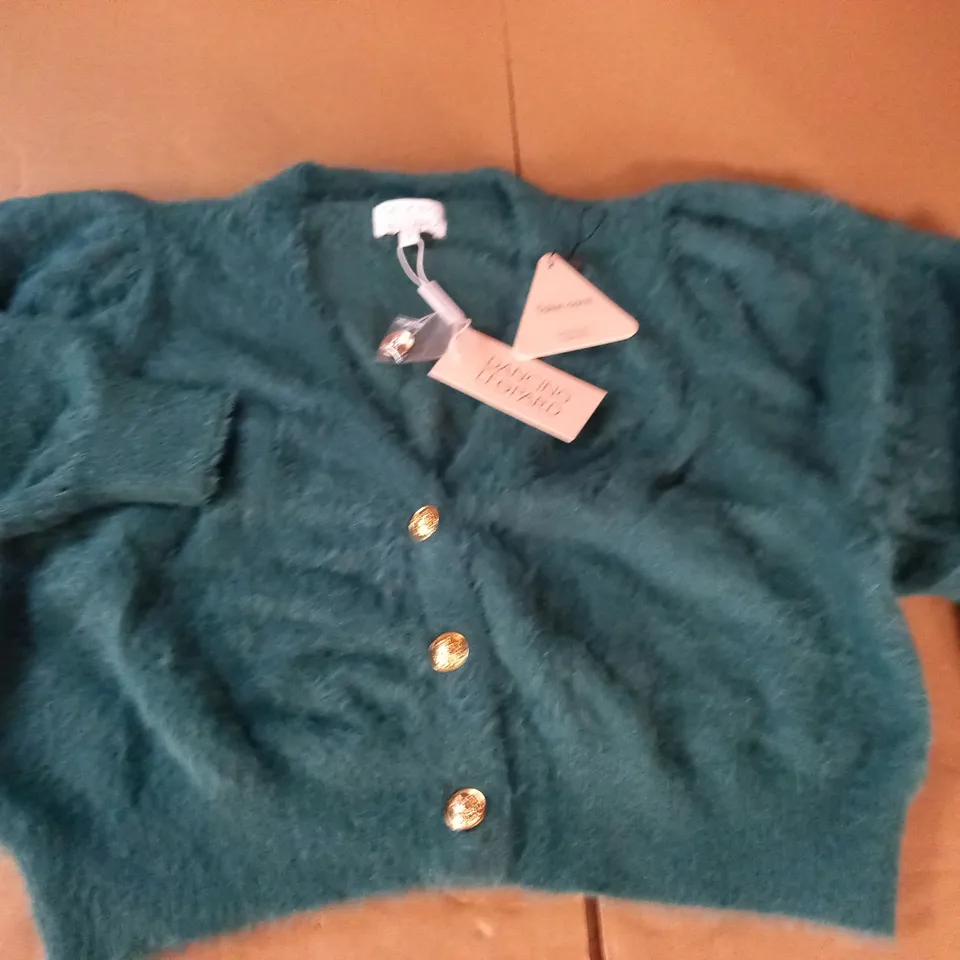 DANCING LEOPARD GREEN BUTTON UP JACKET - 14