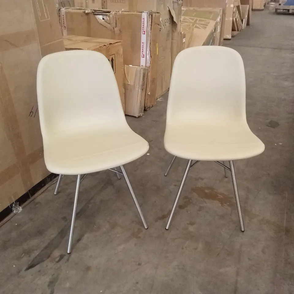 SET OF 2 FLAVIA PU LEATHER CHAIRS