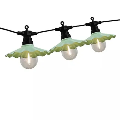 GARDEN STORIES SORBET OUTDOOR COLLECTION SOLAR FLUTED 8 BULB STRING LIGHTS