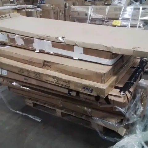 PALLET OF ASSORTED FURNITURE PARTS TO INCLUDE;HIGH SLEEPER BED,DINING TABLE,TABLE