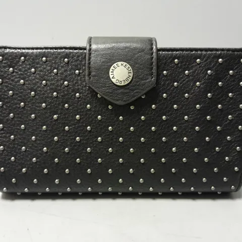 AIMEE KESTENBERG SABA LEATHER WALLET IN BLACK STUDS
