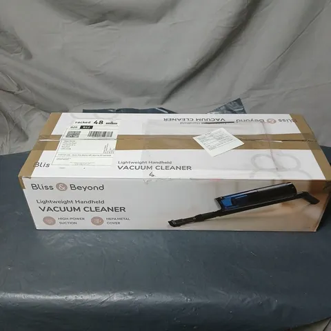 BLISS AND BEYOND LIGHTWEIGHT HANDHELD VACUUM CLEANER BOXED