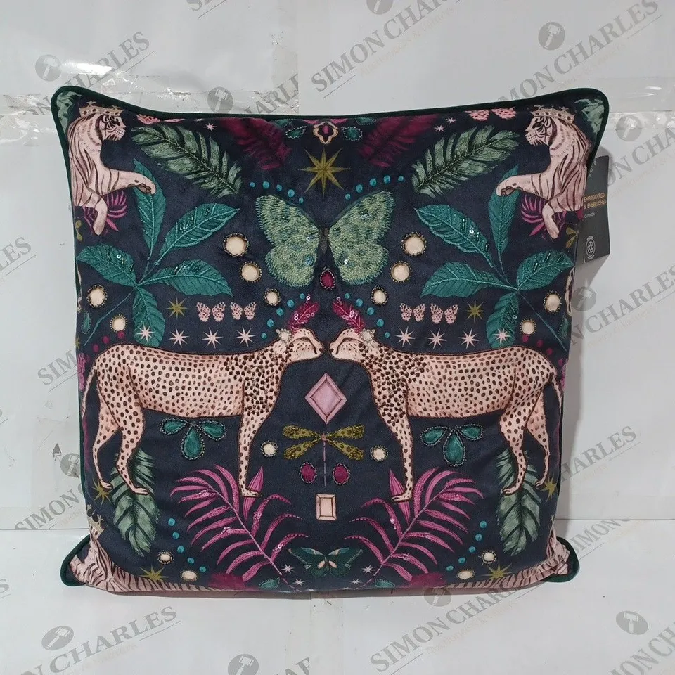 M&S EMBROIDERED & EMBELLISHED CUSHION