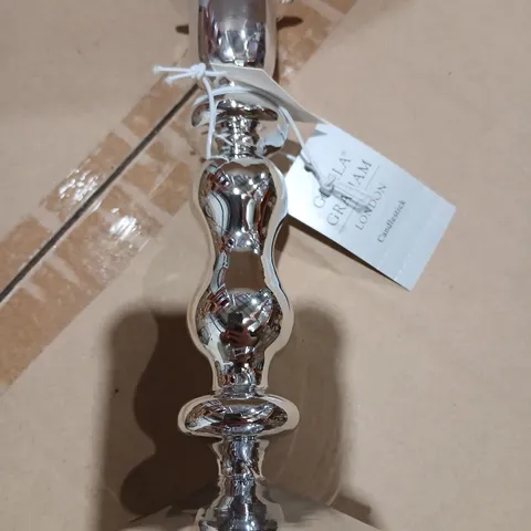 SIX GISELA GRAHAM LONDON POLISHED CANDLESTICK HOLDER