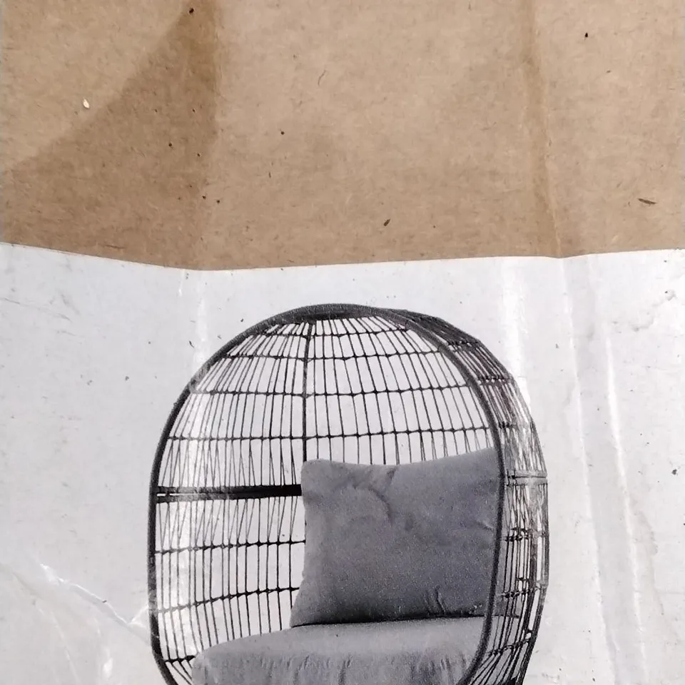 BOXED GOODHOME APOLIMA EGG CHAIR - GREY 
