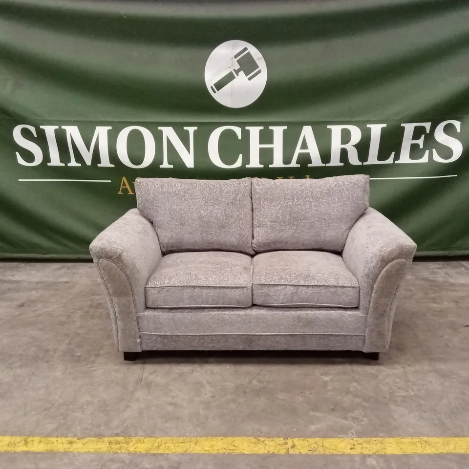 DURY CHUNKY WEAVE 2 SEATER STANDARD BACK SOFA - GREY RRP £549