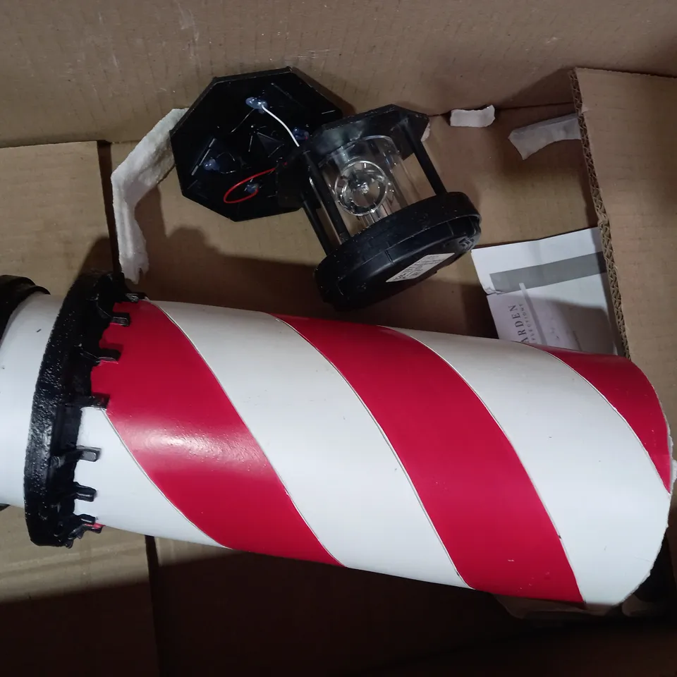 GARDEN REFLECTIONS SOLAR LED LIGHTHOUSE 50CM - RED