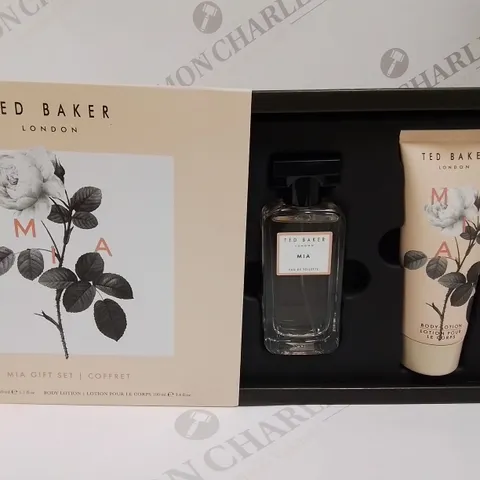 BOXED TED BAKER MIA GIFT SET - 50ML EAU DE TOILETTE & BODY LOTION 100ML