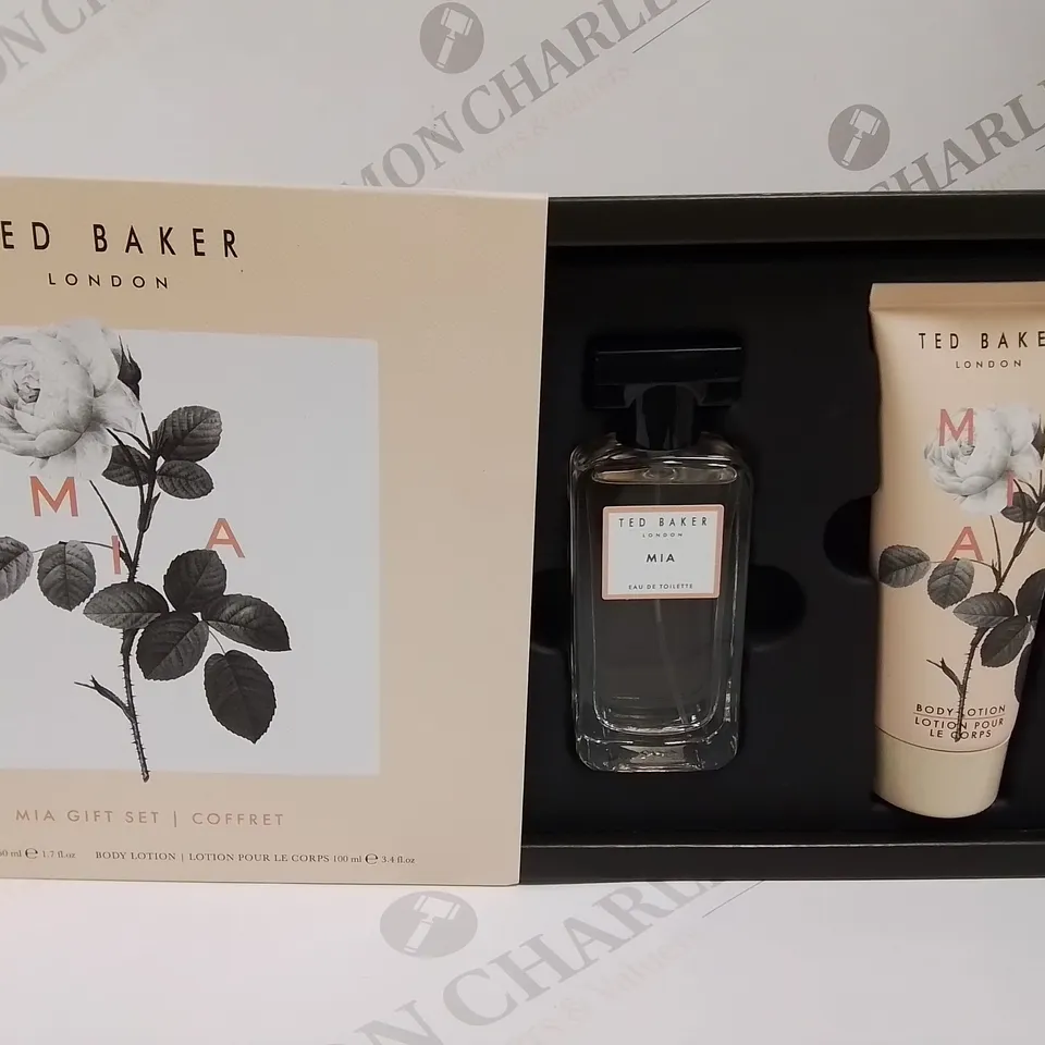 BOXED TED BAKER MIA GIFT SET - 50ML EAU DE TOILETTE & BODY LOTION 100ML RRP £25