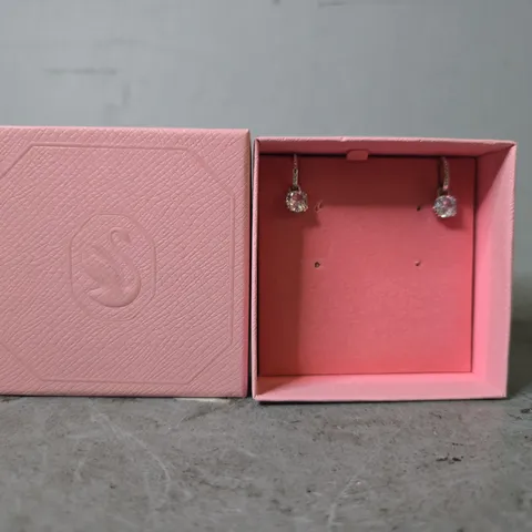 BOXED SWAROVSKI CONSTELLA RODIUM PLATED EARRINGS 